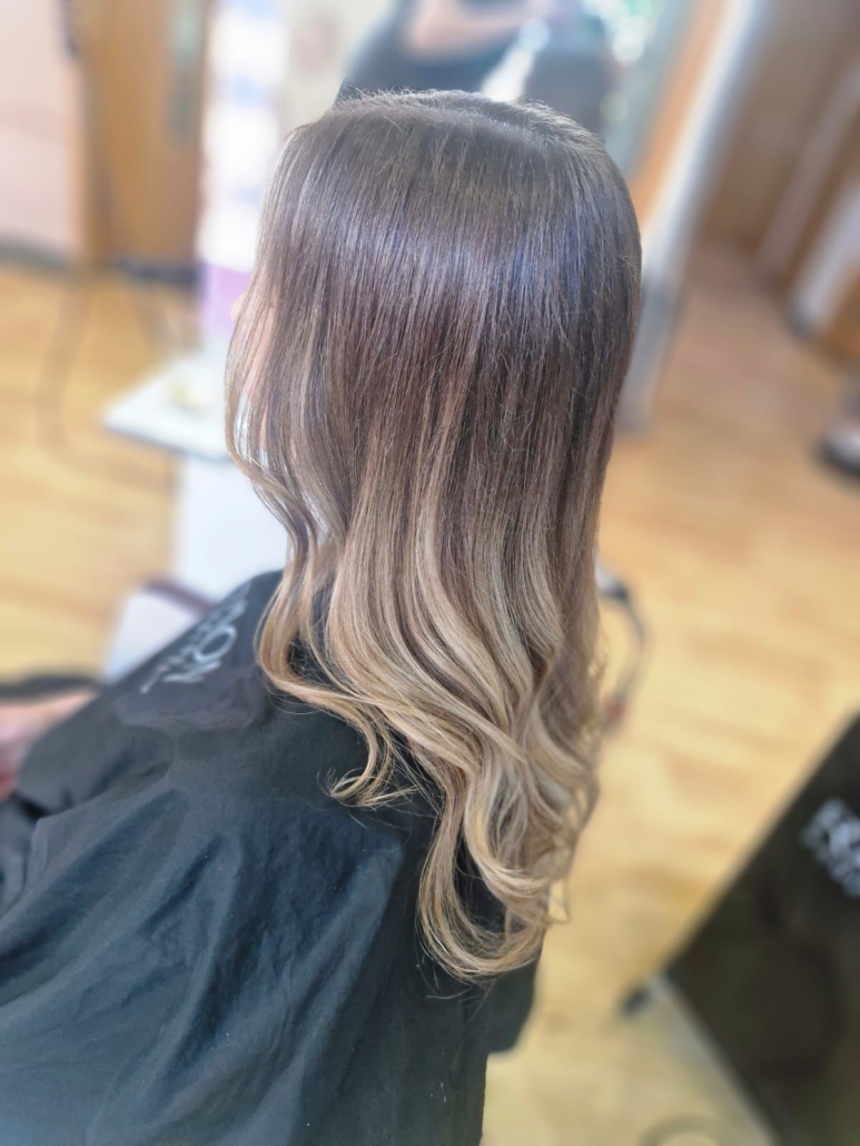 Balayage styled finish