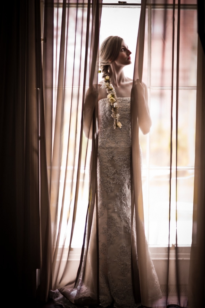 Editorial bridal portrait
